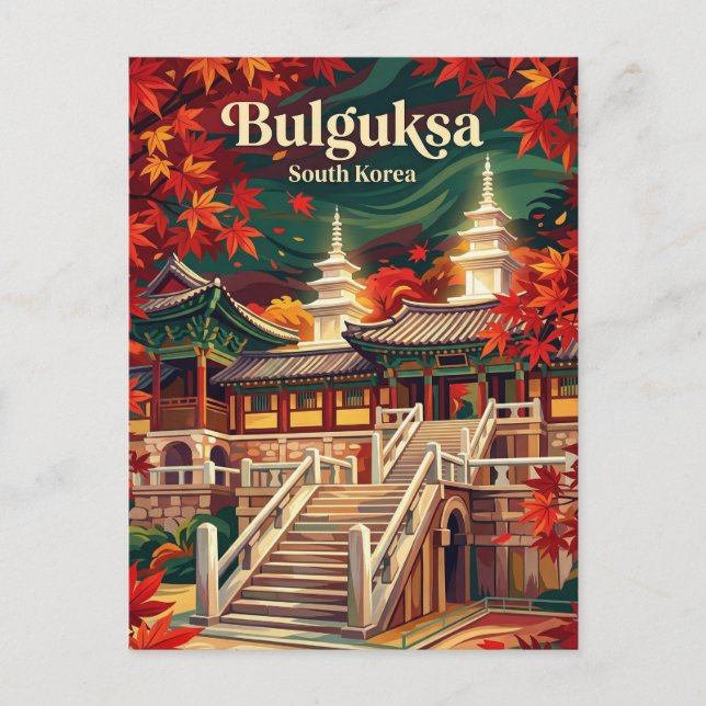 Tempel Bulguksa Südkorea Postkarte (Vorderseite)