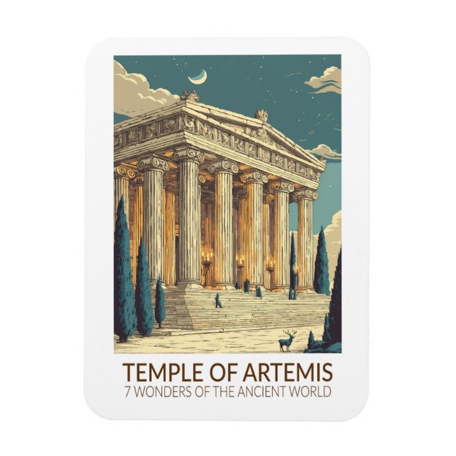 Tempel der Artemis Sieben Weltwunder der Kunst Magnet (Vertikal)