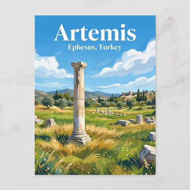 Tempel der Artemis Türkei Postkarte (Vorderseite)