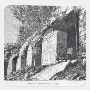 Tempel der Aufschriften, Palenque Quadratischer Aufkleber