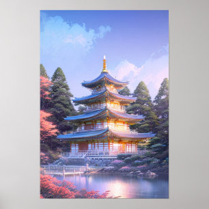 Tempel der aufsteigenden Sonne Poster