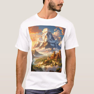 Tempel der friedlichen Gipfel T-Shirt