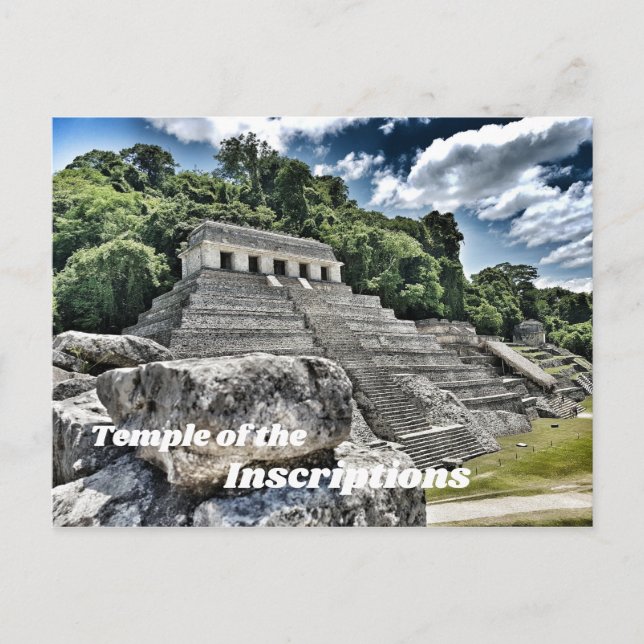 Tempel der Inschriften, Palenque, Mexiko Postkarte (Vorderseite)
