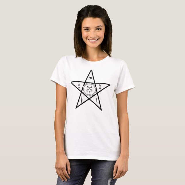 Tempel des Bastet Logot-shirts T-Shirt (Vorne ganz)