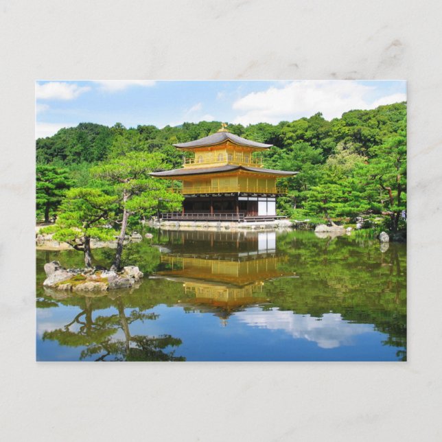 Tempel des Goldenen Pavillons, Kyoto, Japan Postkarte (Vorderseite)