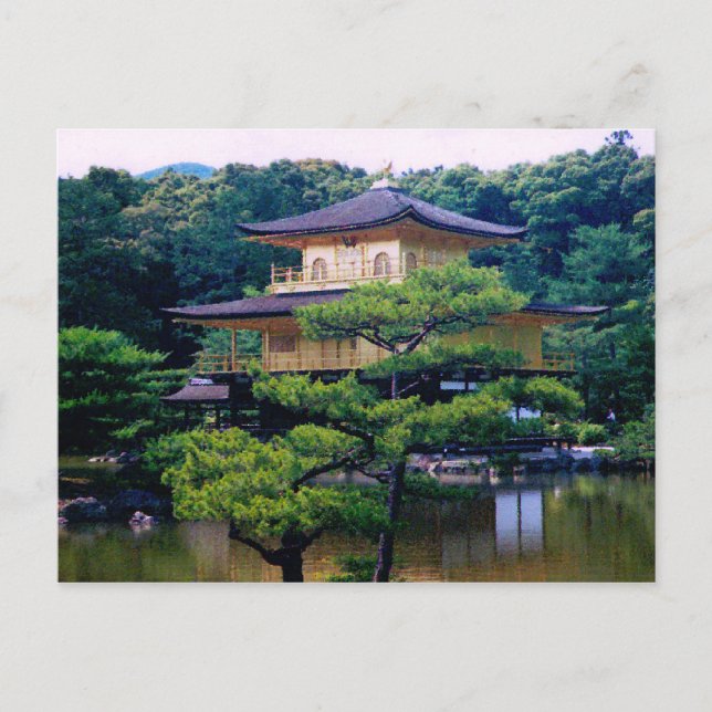 Tempel des Goldenen Pavillons, Kyoto, Japan Postkarte (Vorderseite)