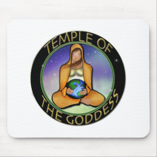Tempel des Göttin-Logos Mousepad