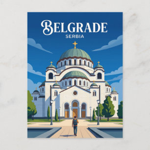 Tempel des Heiligen Sava Serbien Postkarte