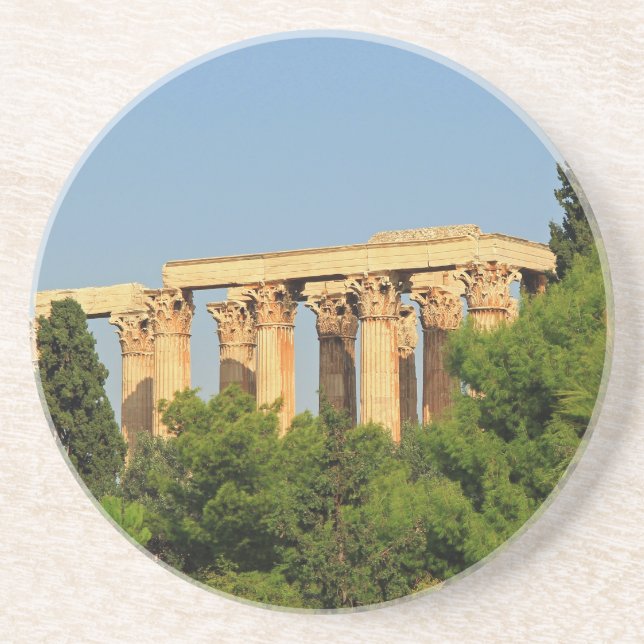 Tempel des Olympischen Zeus, Athen, Griechenland R Getränkeuntersetzer (Vorne)