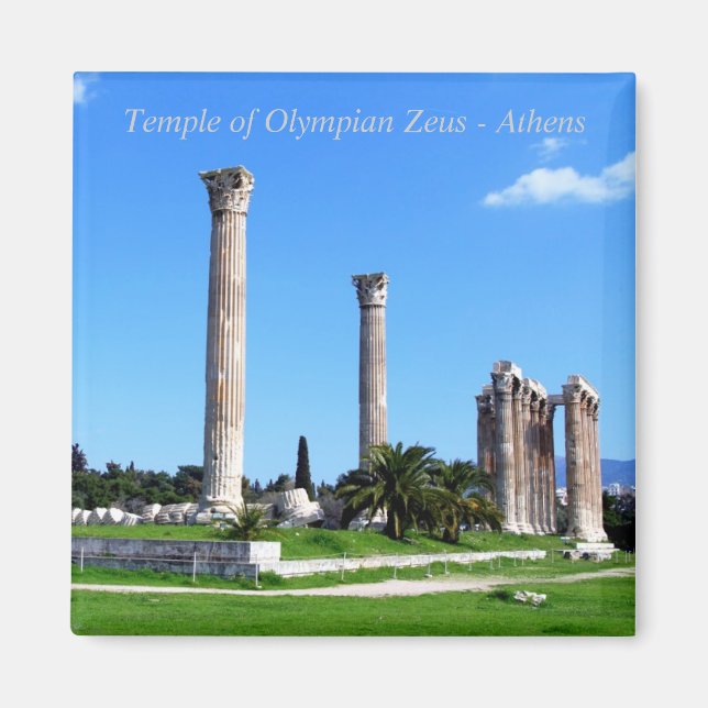 Tempel des Olympischen Zeus - Athen Magnet (Vorne)