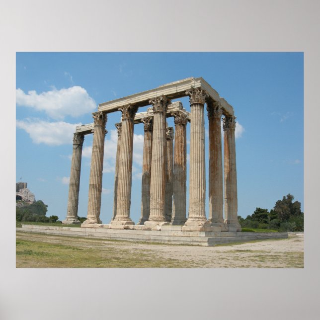 Tempel des Olympischen Zeus (Athen) Poster (Vorne)