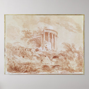 Tempel des Sybil in Tivoli Poster