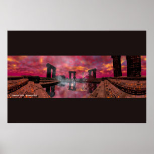 TEMPEL DES WASSERS /HYPERION WELT ,Science-Fiction Poster