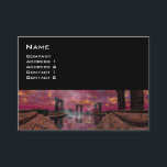 TEMPEL DES WASSERS Lila schwarze Science Fiction Visitenkarte<br><div class="desc">Farbenfrohe Animation Rahmen aus 3D-Film Hyperion World.</div>