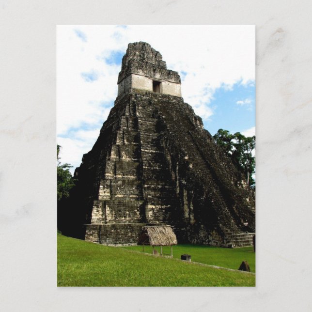 Tempel I, Tikal, Guatemala Postkarte (Vorderseite)