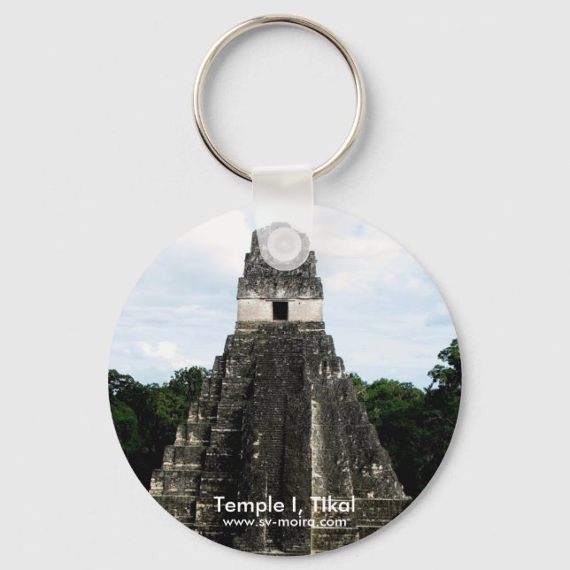 Tempel I, Tikal, Guatemala Schlüsselanhänger (Vorderseite)