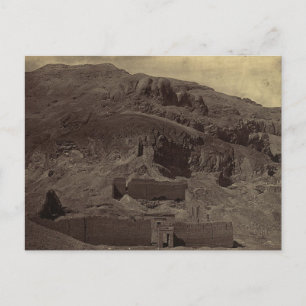 Tempel in den Berg gehauen, Ägypten um 1856 Postkarte