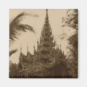 Tempel in Mandalay, Birma, Ende des 19. Magnet
