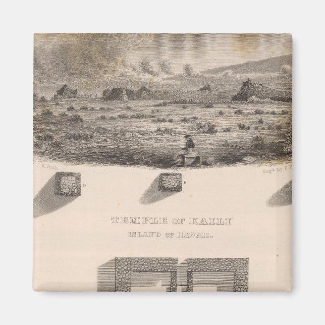 Tempel Kaili, Insel Hawaii, Hawaii Magnet (Vorne)