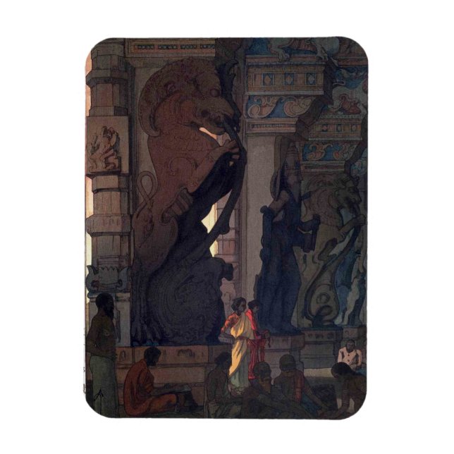 Tempel Meenakshi in Madurai, Hiroshi Yoshida Magnet (Vertikal)