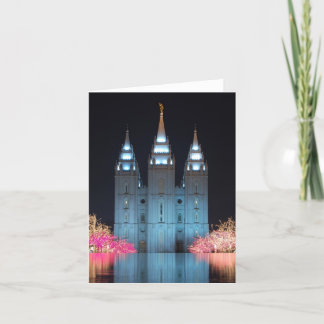 Tempel reflektiertes Notecard Feiertagskarte