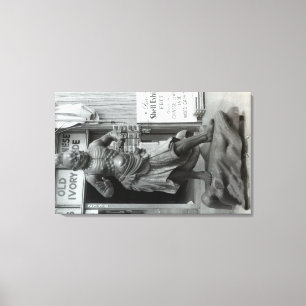 Tempel-Schutz-Statue am pazifischen Leinwanddruck