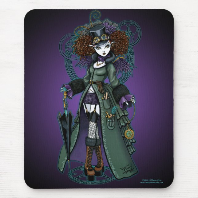 Tempel Steampunk Zeit-Reisend-Vampir Mousepad (Vorne)
