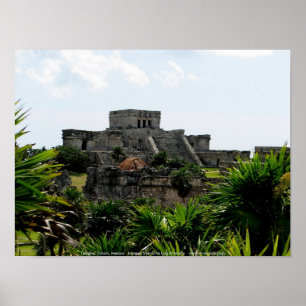 Tempel, Tulum, Mexiko Poster