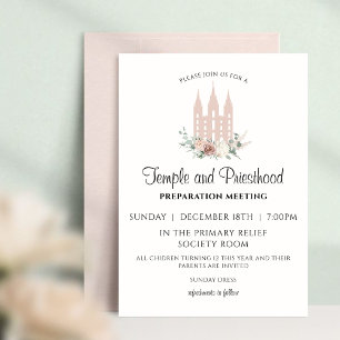 Tempel und Vorbereitung des Priestertums Einladung
