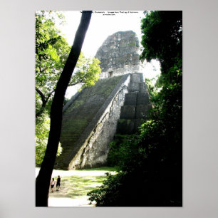 Tempel V, Tikal, Guatemala Poster