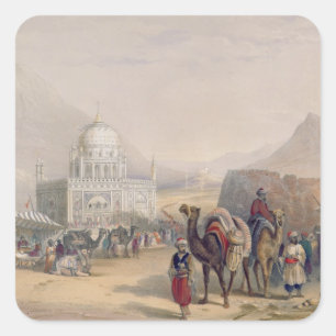 Tempel von "Ahmed Shauh", König von Afghanistan, Quadratischer Aufkleber
