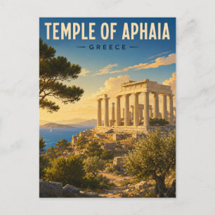 Tempel von Aphaia, Ägina Insel Griechenland Postkarte