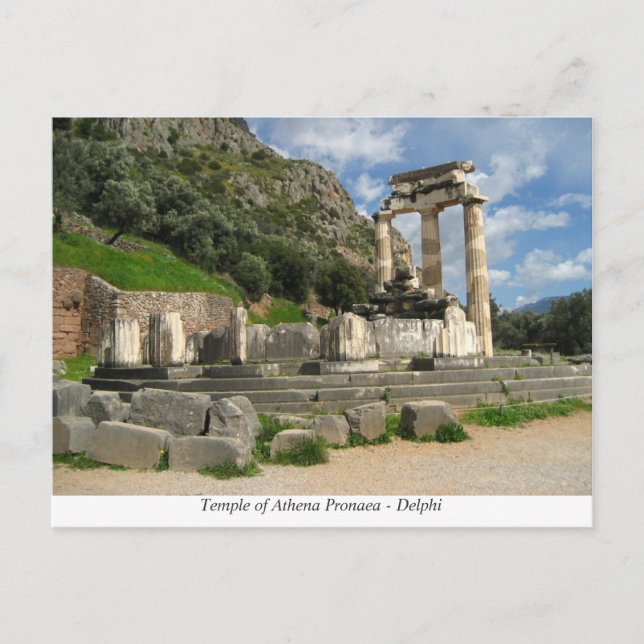 Tempel von Athena Pronaea - Delphi Postkarte (Vorderseite)