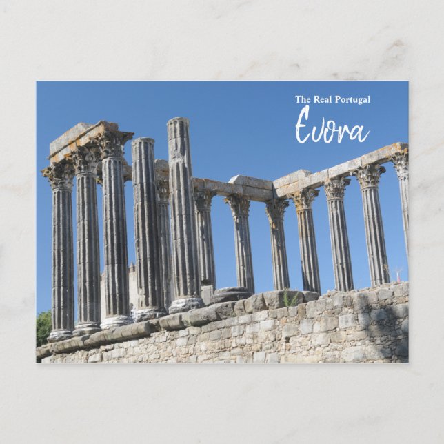 Tempel von Diana - Evora - das echte Portugal Postkarte (Vorderseite)
