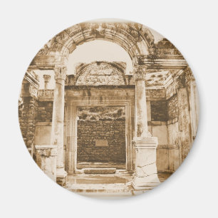 Tempel von Hadrian in Ephesus VINTAGER FOTOGRAFIE Magnet