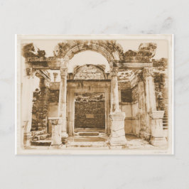 Tempel von Hadrian in Ephesus VINTAGER FOTOGRAFIE Postkarte