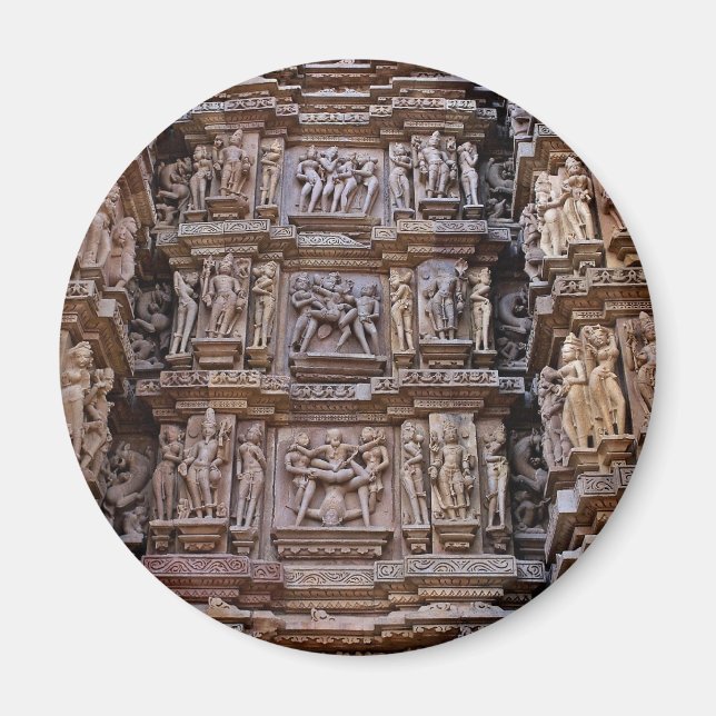 Tempel von Khajuraho, Indien Magnet (Vorne)