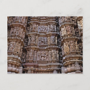 Tempel von Khajuraho, Indien Postkarte