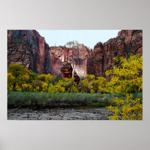 Tempel von Sinawava, Zion in Utah, 12x8 Poster