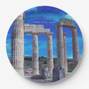 Tempel von Zeus - Nemea Pappteller