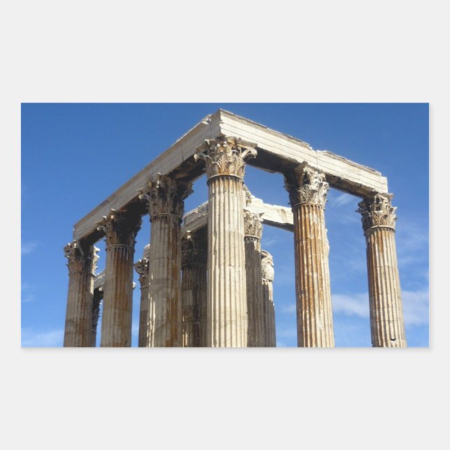 Tempel Zeus Rechteckiger Aufkleber (Vorderseite)