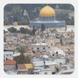 Tempelberg und Felsendom Quadratischer Aufkleber