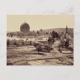 Tempelberg und Kuppel des Felsens in Jerusalem Postkarte