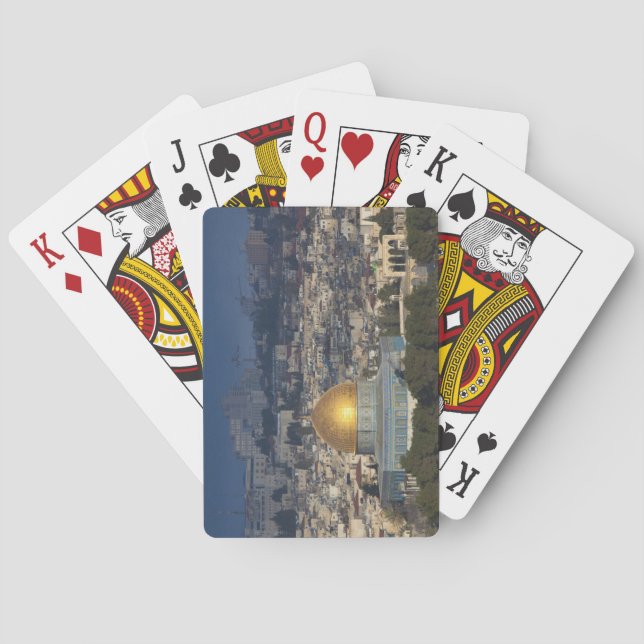 Tempelberg und Kuppel des Felsens, Morgengrauen Spielkarten (Rückseite)