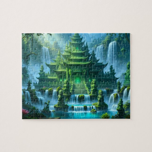 Tempelburg des geheimen Jadethrons Puzzle (Horizontal)