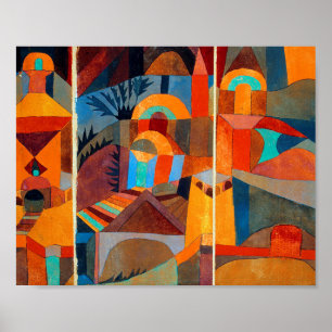 Tempelgärten: Paul Klee 1920 Poster