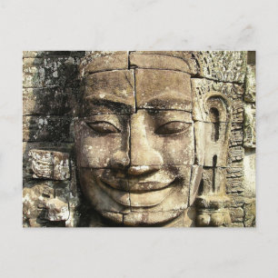 Tempelgesicht, Kambodscha Vintage Postkarte