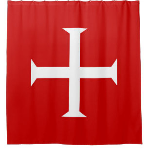 Tempelritter Rot Kreuz Malta teutonische Hospiall Duschvorhang