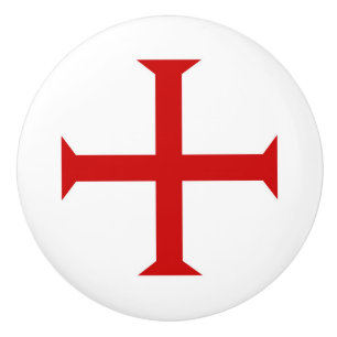 Tempelritter Rot Kreuz Malta teutonische Hospiall Keramikknauf