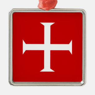 Tempelritter Rot Kreuz Malta teutonische Hospiall Ornament Aus Metall